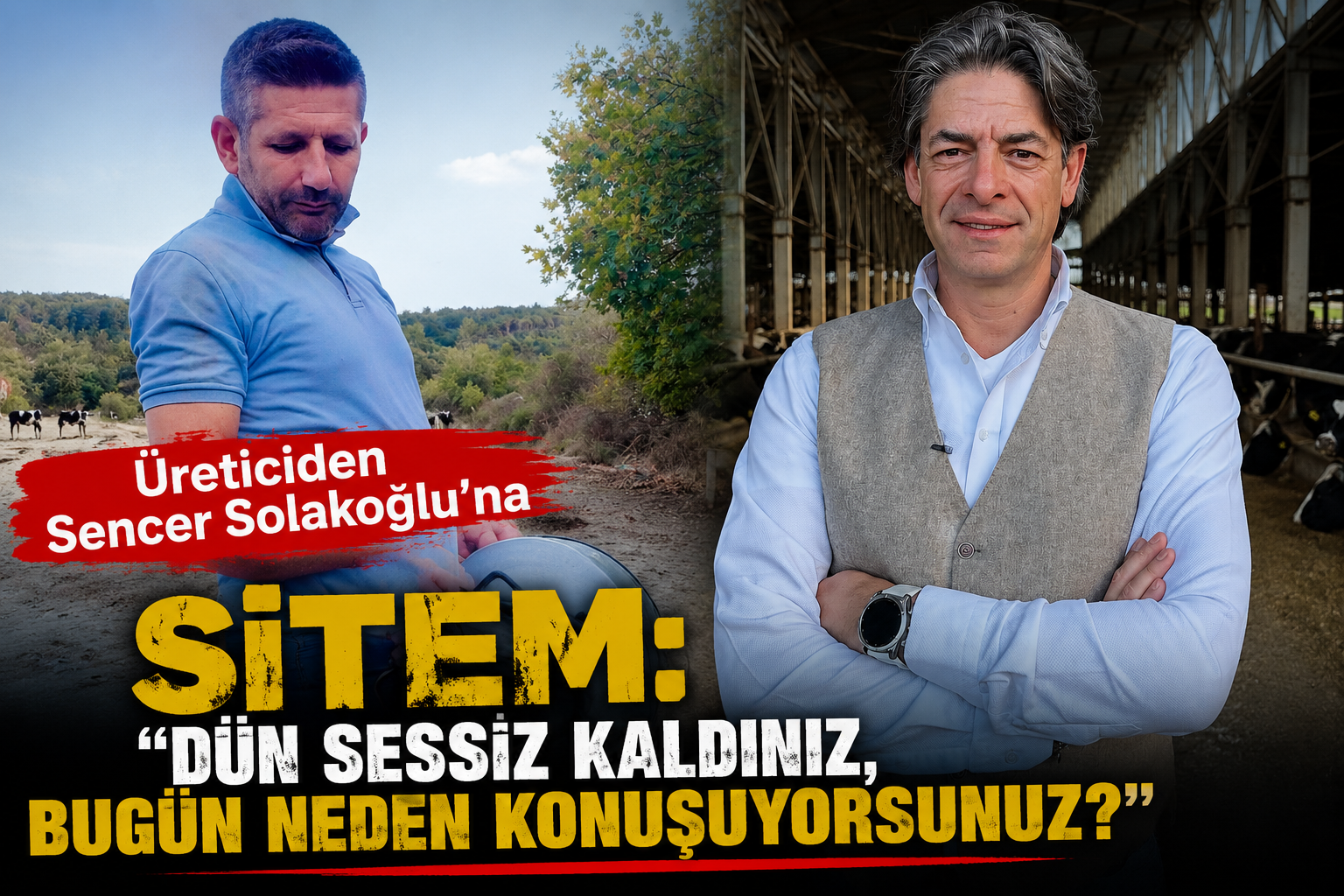 Üreticiden Sencer Solakoğlu'na Sitem