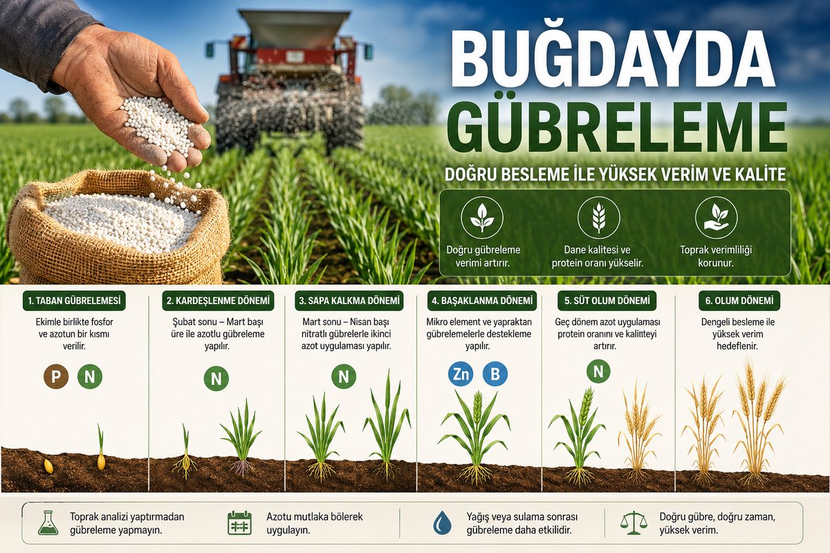 Buğdayda Gübreleme Nasıl Yapılır? Verimi ve Kaliteyi Artıran Besleme Yöntemleri