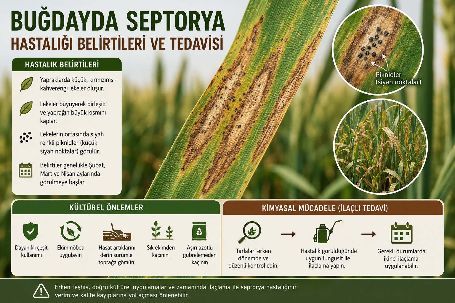 Buğdayda Septorya Hastalığı Belirtileri ve Tedavisi