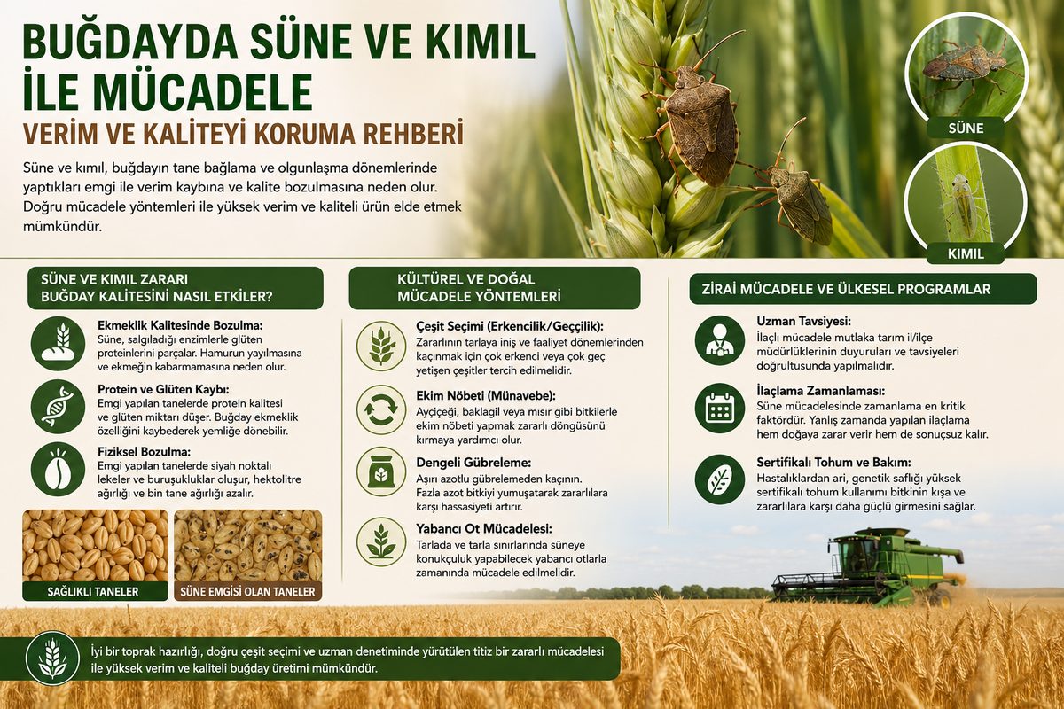 Buğdayda Süne ve Kımıl ile Mücadele: Verim ve Kaliteyi Koruma Rehberi