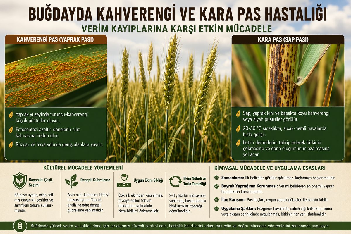 Buğdayda Kahverengi ve Kara Pas Hastalığı