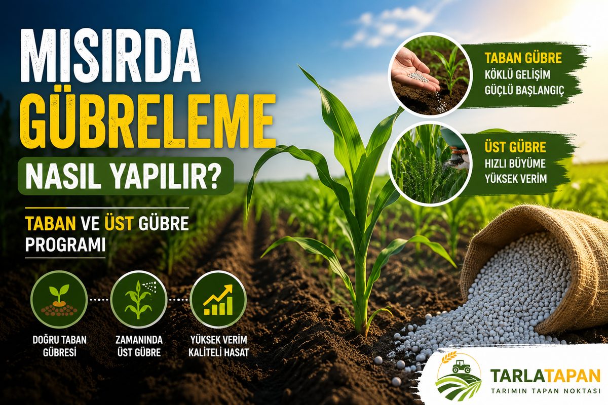 Mısırda Gübreleme Nasıl Yapılır? Taban ve Üst Gübre Programı