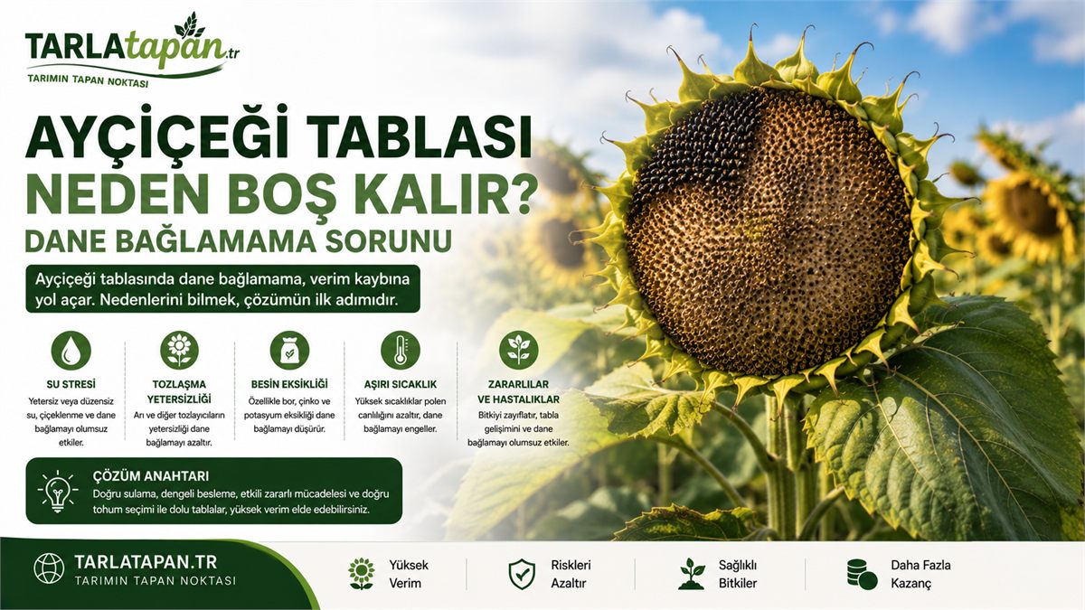 Ayçiçeği Tablası Neden Boş Kalır? Dane Bağlamama Sorunu