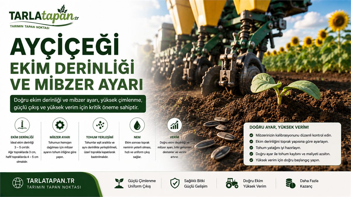 Ayçiçeği Ekim Derinliği ve Mibzer Ayarı
