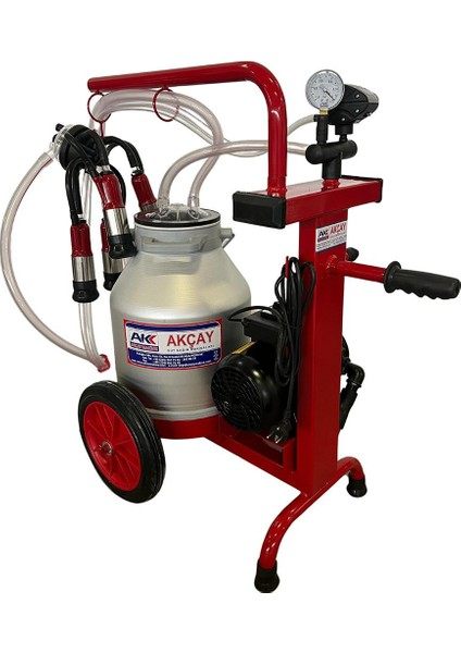 Süt sağım makinesi — seyyar, 2 başlıklı, az kullanılmış