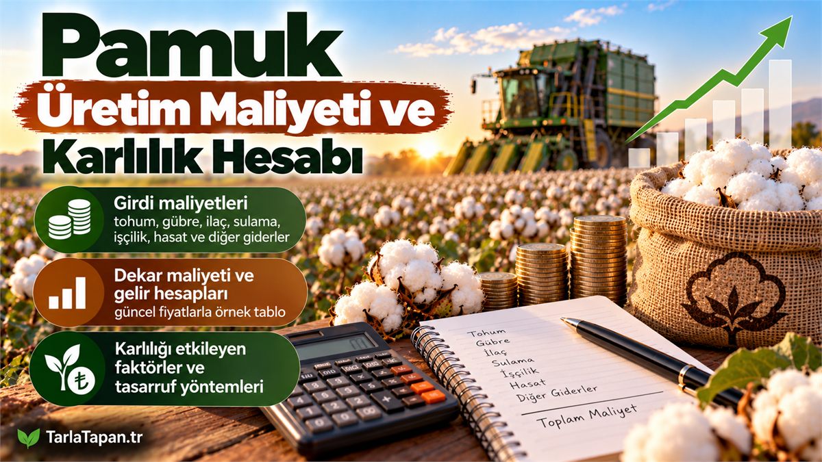 Pamuk Üretim Maliyeti ve Kârlılık Hesabı