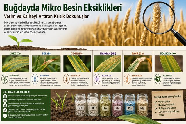 Buğdayda Mikro Besin Eksiklikleri: Verim ve Kaliteyi Artıran Kritik Dokunuşlar
