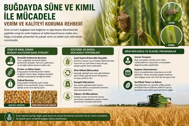 Buğdayda Süne ve Kımıl ile Mücadele: Verim ve Kaliteyi Koruma Rehberi