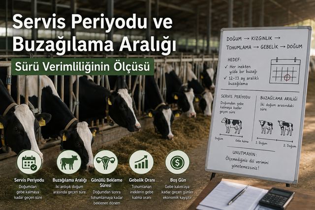Servis Periyodu ve Buzağılama Aralığı: Sürü Verimliliğinin Ölçüsü