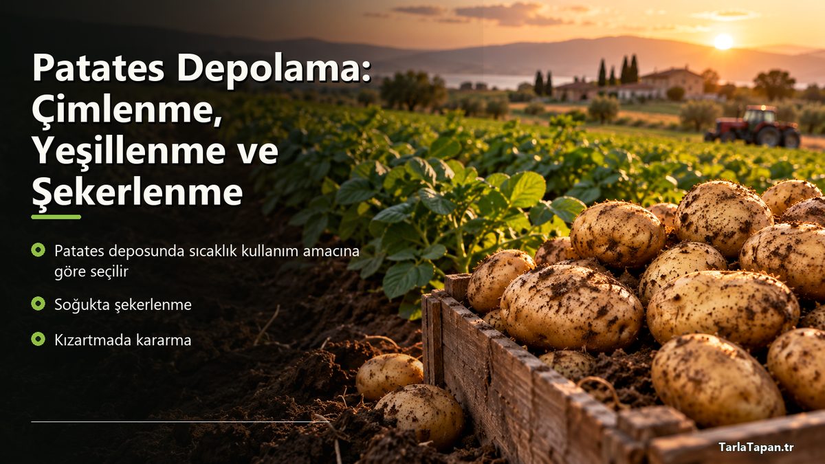 Patates Depolama: Çimlenme, Yeşillenme ve Şekerlenme
